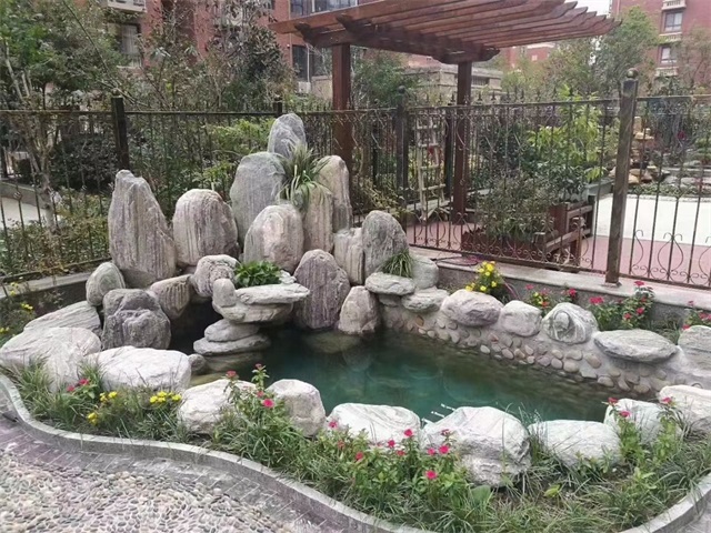 海头镇家庭庭院水景设计