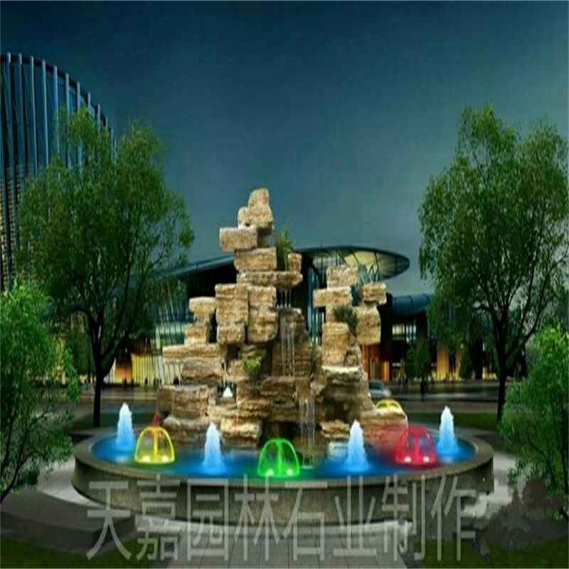 海头镇水幕墙喷泉设计